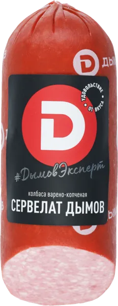 Изображение Колбаса варено-копченая Дымов сервелат Дымовское КП в/у, 330 г