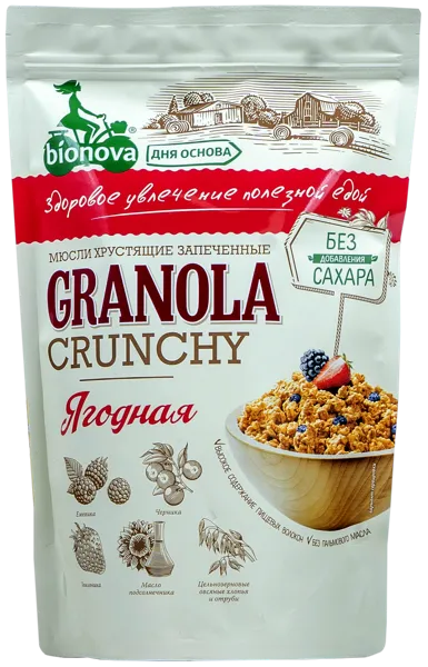 Изображение Мюсли Бионова кранчи ягодные Новапродукт АГ м/у, 400 г