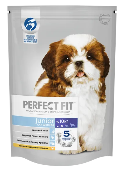 Изображение Корм для щенков мелких пород Перфект Фит курица Марс м/у, 500 г