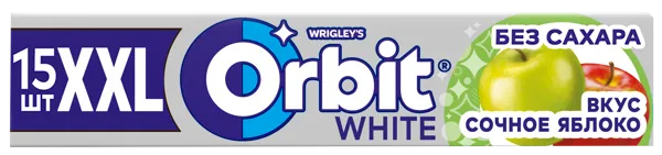 Изображение Жевательная резинка Орбит XXL сочное яблоко Марс м/у, 20,4 г
