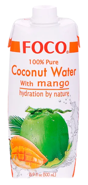 Изображение Напиток с манго негаз Фоко кокосовая вода без сахара Вьетворлд КО ЛТД т/п, 0,33 л
