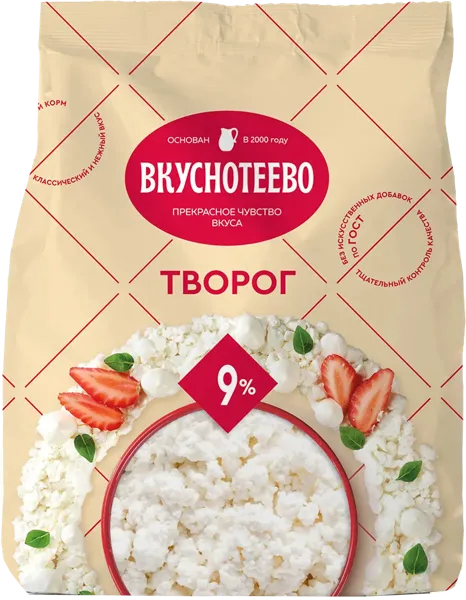 Изображение Творог 9% Вкуснотеево Молвест м/у, 300 г
